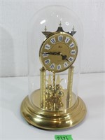 Vintage Quartz Glass Dome Clock - 12" tall