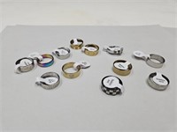 11 Stainless Steel Rings See Size