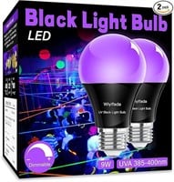 LED Black Light Bulbs 2 Pack, A19 10W UV Black