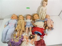 Qty of Antique/Vintage Dolls, Parts and more