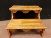 Wooden Step Stool 20"x19" and 15" tall