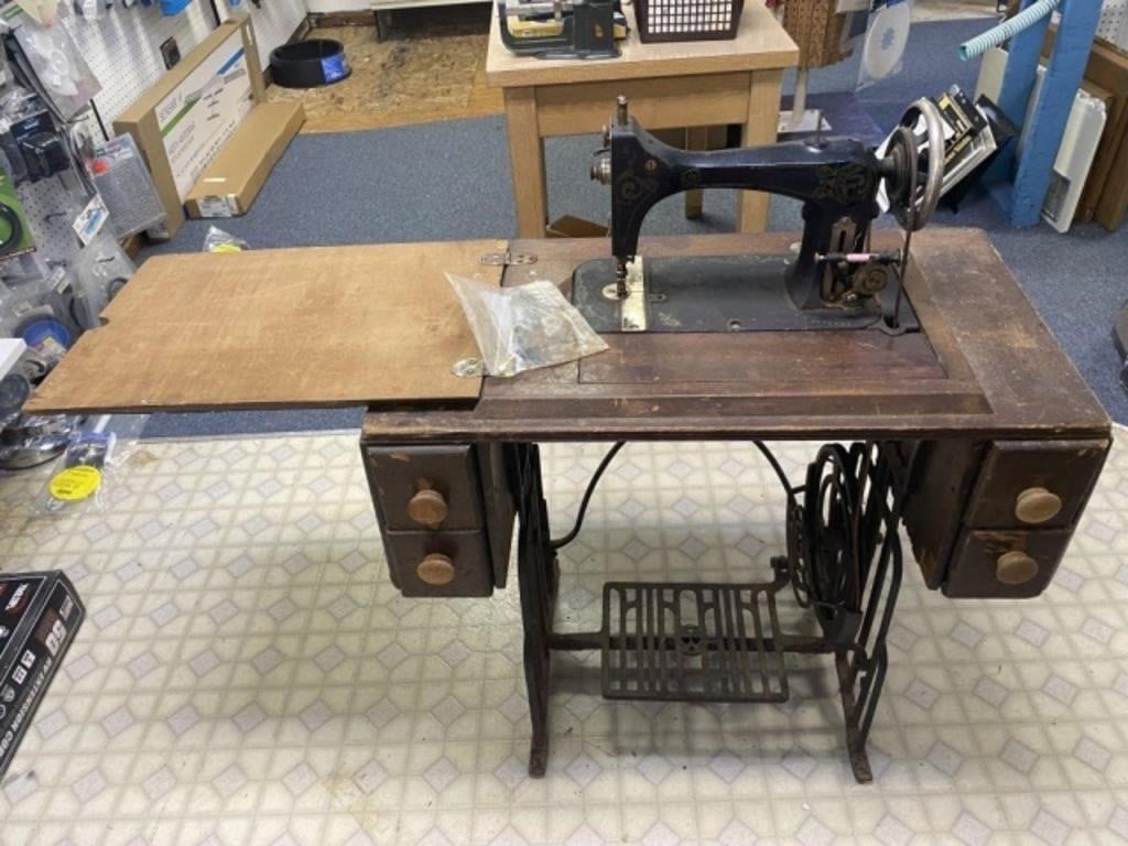 Vintage Treadle Sewing Machine