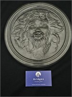 Art Glass Plate featuring the Greek God Pan
