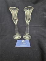 Pair of Gorham Leaded Crystal Candle Holders