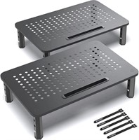 EVOOMI Back Saver Monitor Stand for Desk - 2 Pack