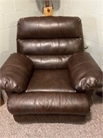 Brown Leather Rocker Recliner (Matches Lot 52)