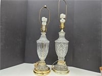 2 Glass Table Top Lamps