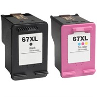 Replacement HP 67 XL Ink Cartridges 2-Pack - High