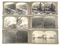 6 Photo Stereo Views of Town, Flood, Fire +, PA