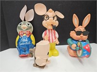 VTG Toy Lot Pencil Sharpener, Tin Bunny ++Unteste