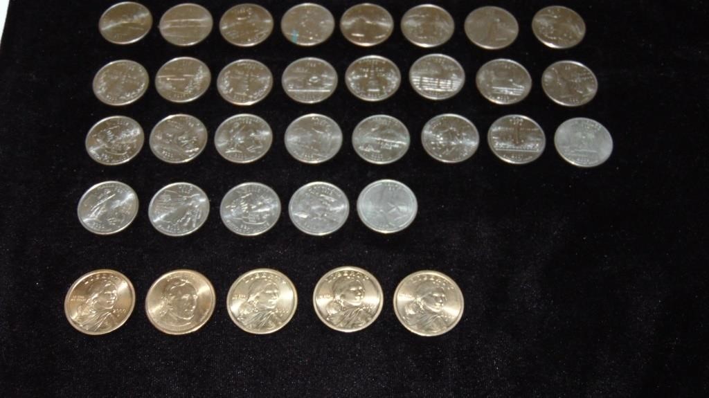 29 State Quarters~5 Gold Dollars