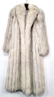Natural Blue Fox Women's Long Fur Coat