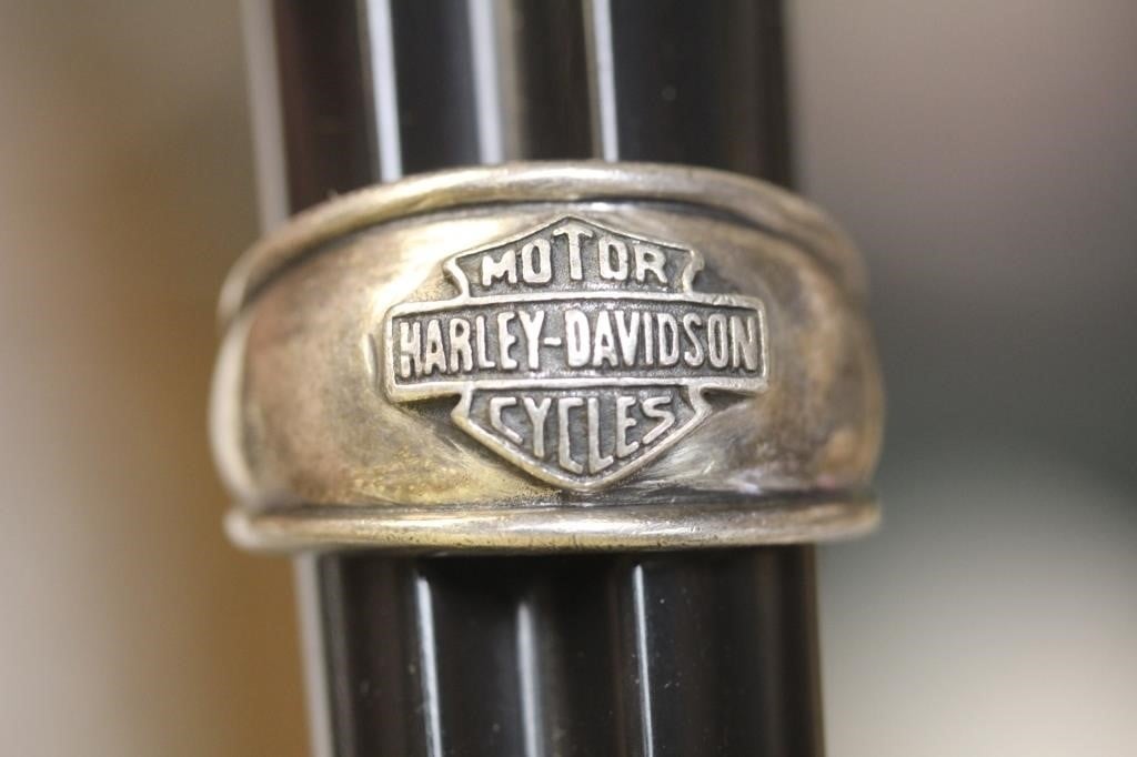 Sterling Harley Davidson Men's Ring