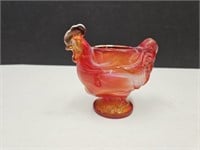 Imperial Slag Glass Rooster 4" High