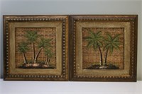 Framed Painting on Rattan