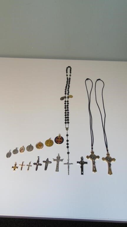 Rosary Beads~Cross Pendants~Silver