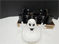 Black Glass Lot & Battery Operated Ghost