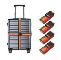 New 4 Pack Luggage Straps, Adjustable Suitcase