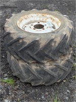 (2) 23X8.5-12 AGRI-TIRES ON RIMS, 2 PLY RATING