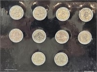 2012 America the Beautiful UNC Quarters Set Coins