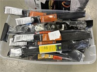 Tote of assorted mower blades