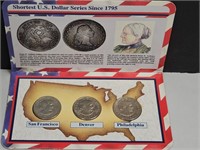 1979 Susan B. Anthony P D S Dollar Coin Set