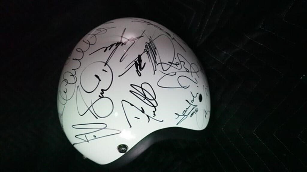 Simpson Racing Helmet Autographed