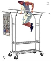 Heavy Duty Clothes Rack, Rolling Clothing Rack