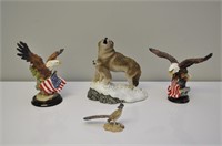 Wolf, Eagles, and Roadrunner Statues
