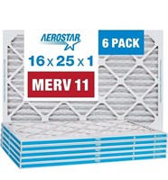 Aerostar 16x25x1 MERV 11 Pleated AC Furnace Air