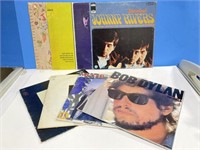 8 Record Albums - Bob Dylan, Leonard Cohen,