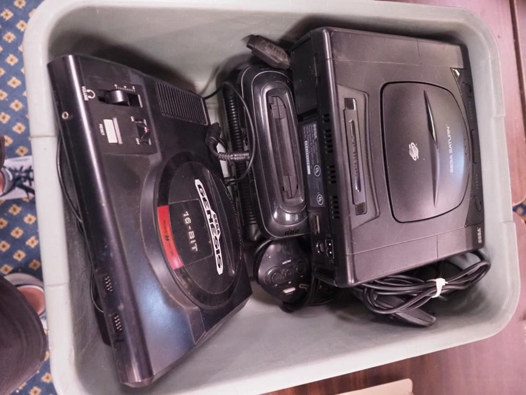 Sega Genesis 1 console system; Sega Saturn