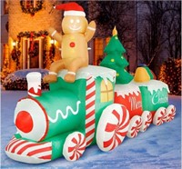 Holidayana 10 ft Inflatable Christmas Train