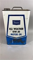 Sears All Weather Motor Oil Can