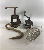 Pipe Clamp, Crank Grinder, Safety Lamp, Hook