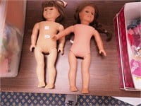 Two American Girl dolls (no clothing)