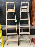 Pair 6' Wooden Ladders