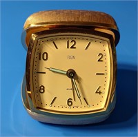 Vintage 1970s Elgin Travel Alarm Clock