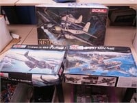Three 1/48 scale airplane model kits: Junker