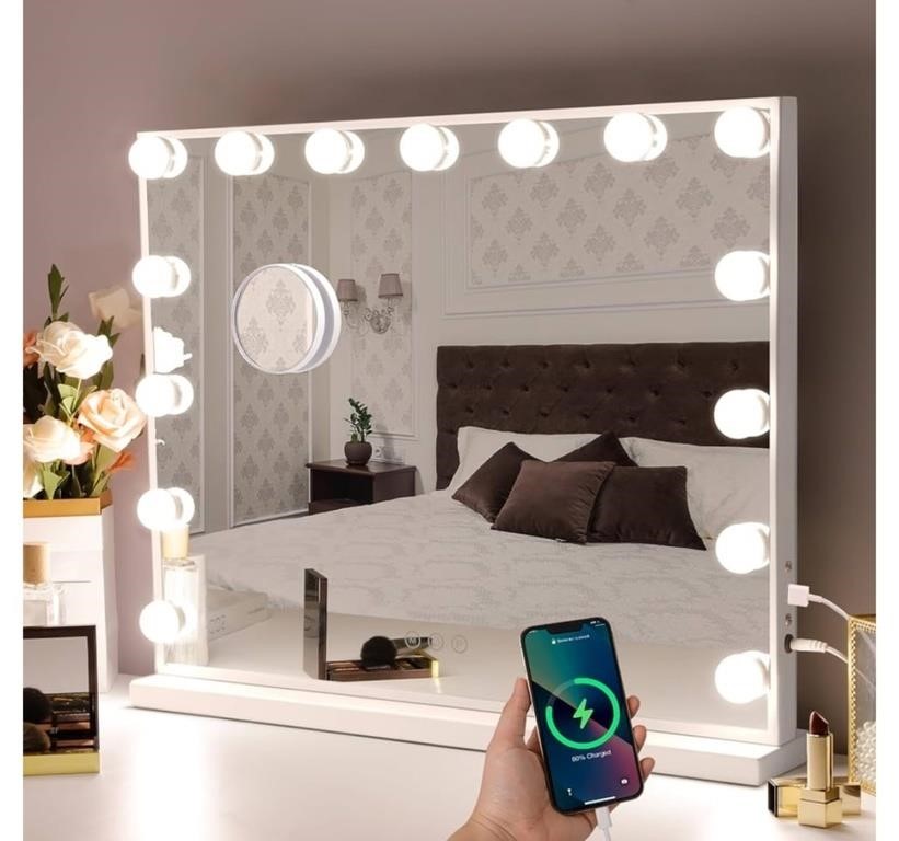 Hansong Vanity Mirror with Lights, 22''x18''