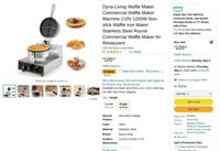 B9372  Dyna-Living Waffle Maker 1200W, Stainless S