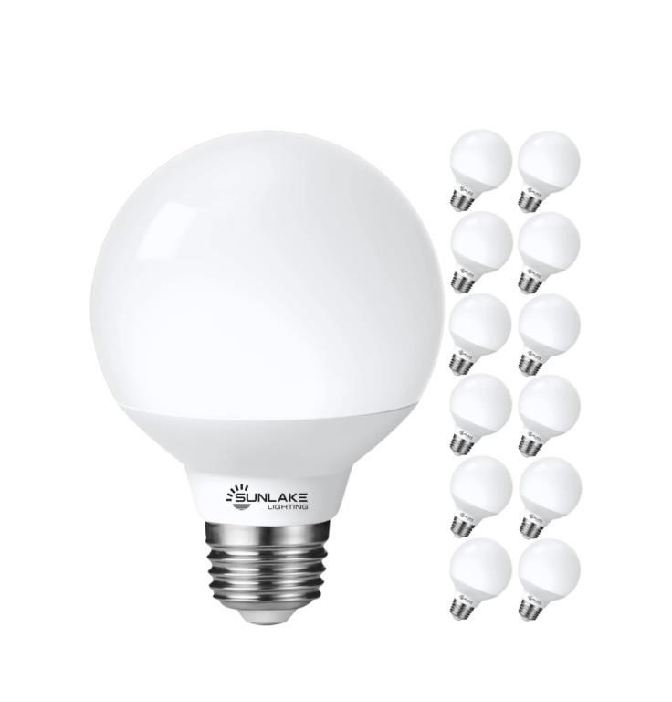 SunLake 12 Pack G25 Light Bulbs 40 Watt