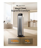 Dreo Space Heater Indoor, 25" 11.5ft/s Fast