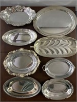 ASSORTED SILVERPLATED SERVING PCS
