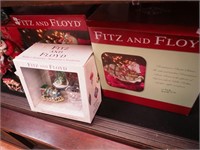 Pair of Fitz & Floyd Renaissance Santa servers,