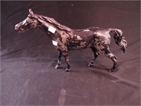 Vintage metal horse figurine, 10" high