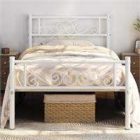 $128 (T) Metal Platform Bed Frame