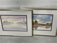 Pair of Framed Watercolour Paintings by David