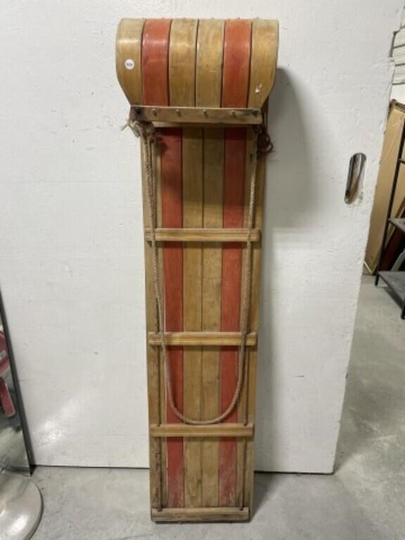 Vintage Wooden Toboggan 59 " long