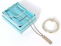 Sgd. Tiffany & Co. Sterling Baby Rattle & Necklace